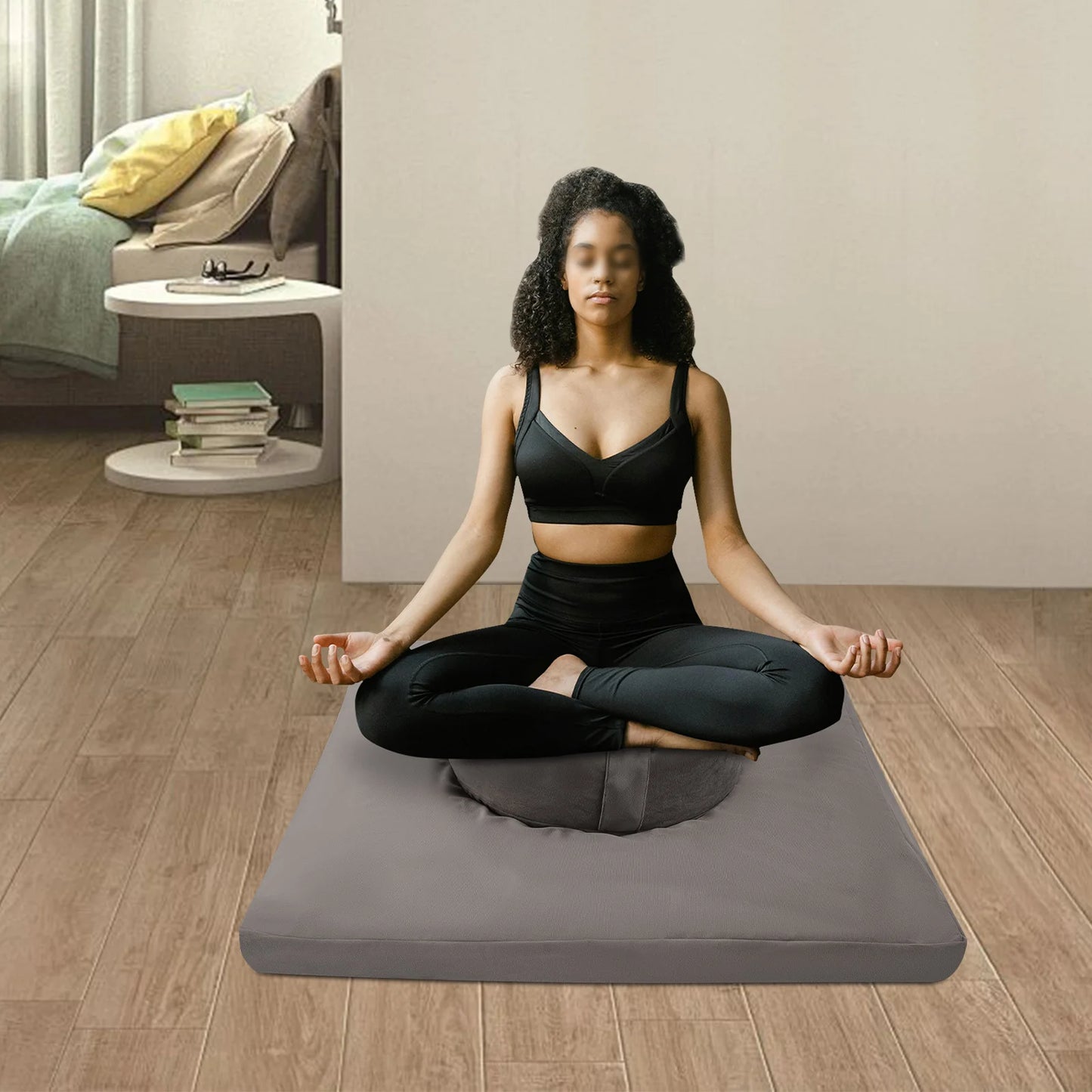 Meditatie Kussen Set - Rond & Vierkant Fluweel met Boekweit Vulling