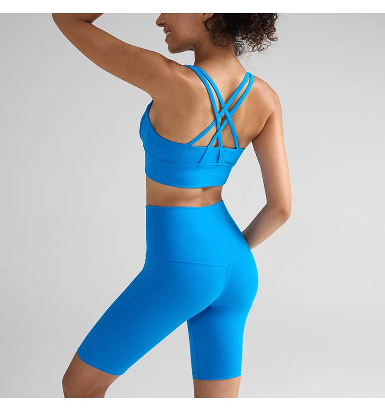 Yogaleven Shorts Set – Cross BH & High Waist Shorts