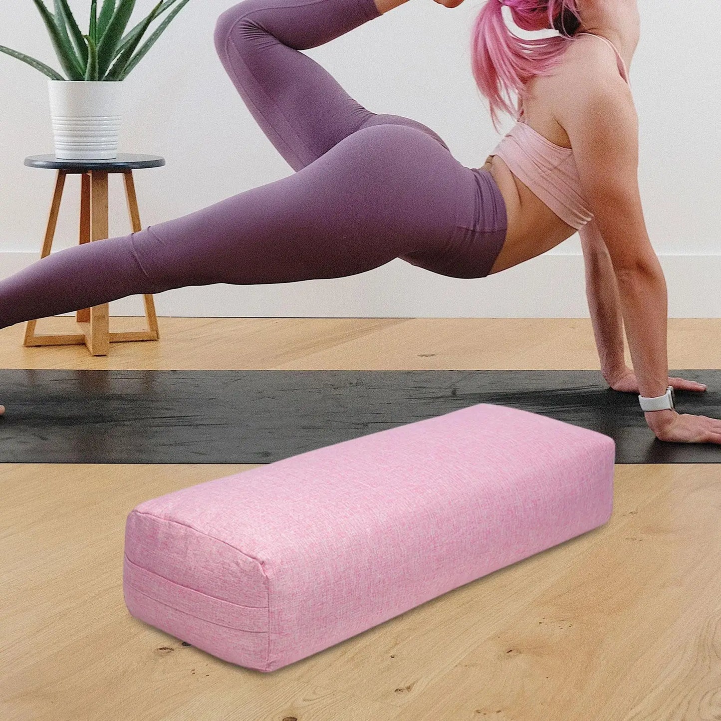 Yoga Bolster Kussen - Rechthoekig met Draaghandvat