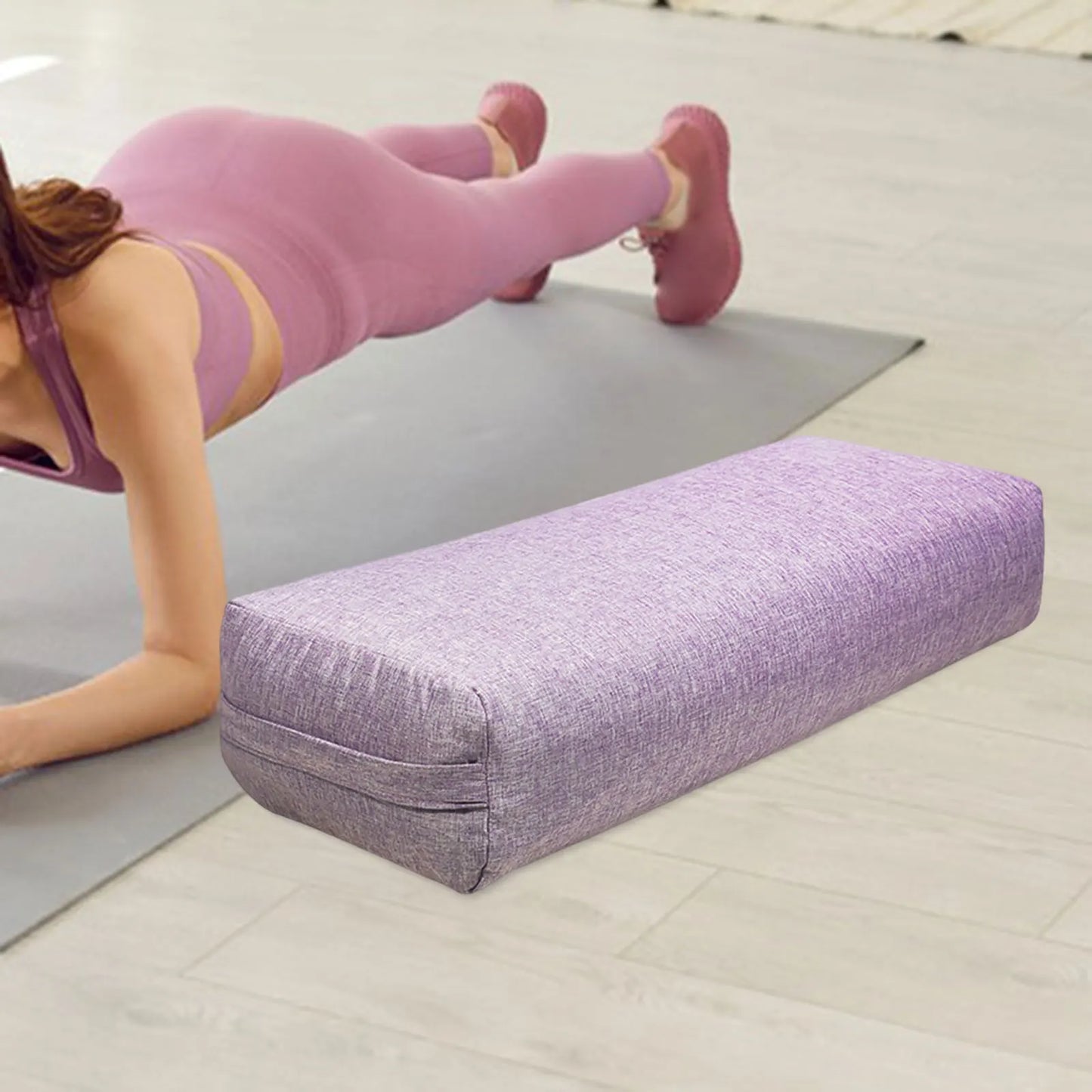Yoga Bolster Kussen - Rechthoekig met Draaghandvat