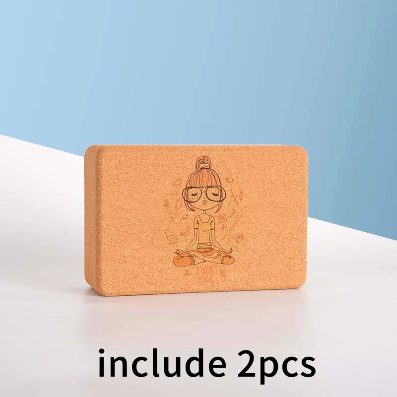 Yoga Blokken Set Kurk - 2 Stuks met Yoga Riem