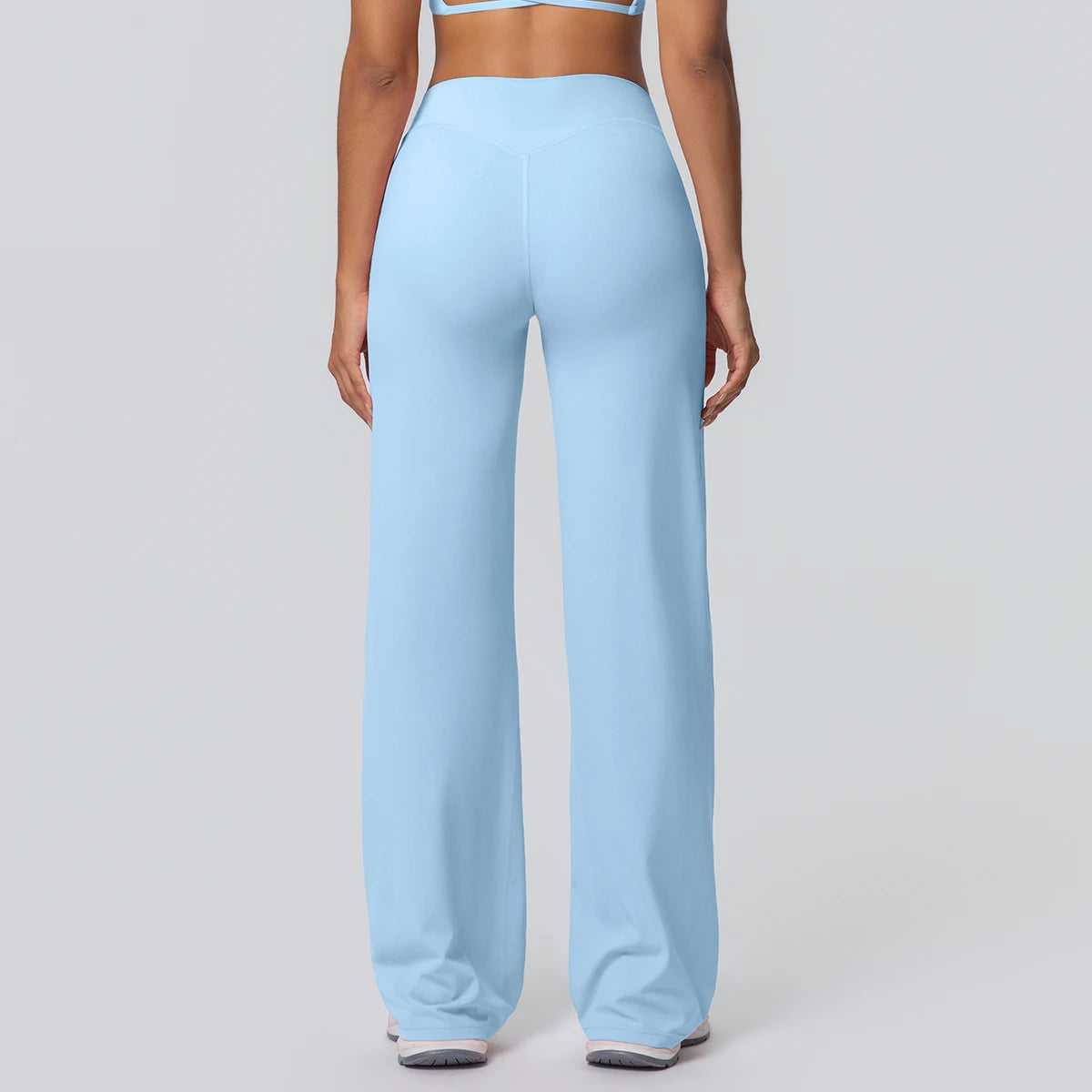 Dames Ademende Wijde Pijp Yogabroek – High Waist Sportbroek voor Buiten & Gym