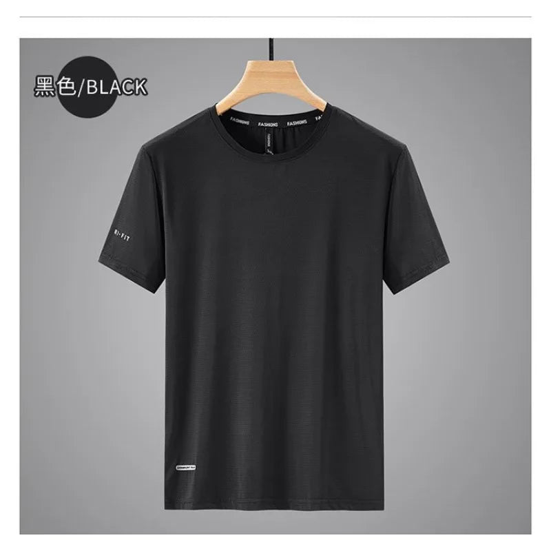 Heren Ice Silk T-shirt – Oversized & Sneldrogend