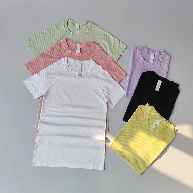 Yoga Shirt Naadloos - Korte Mouw