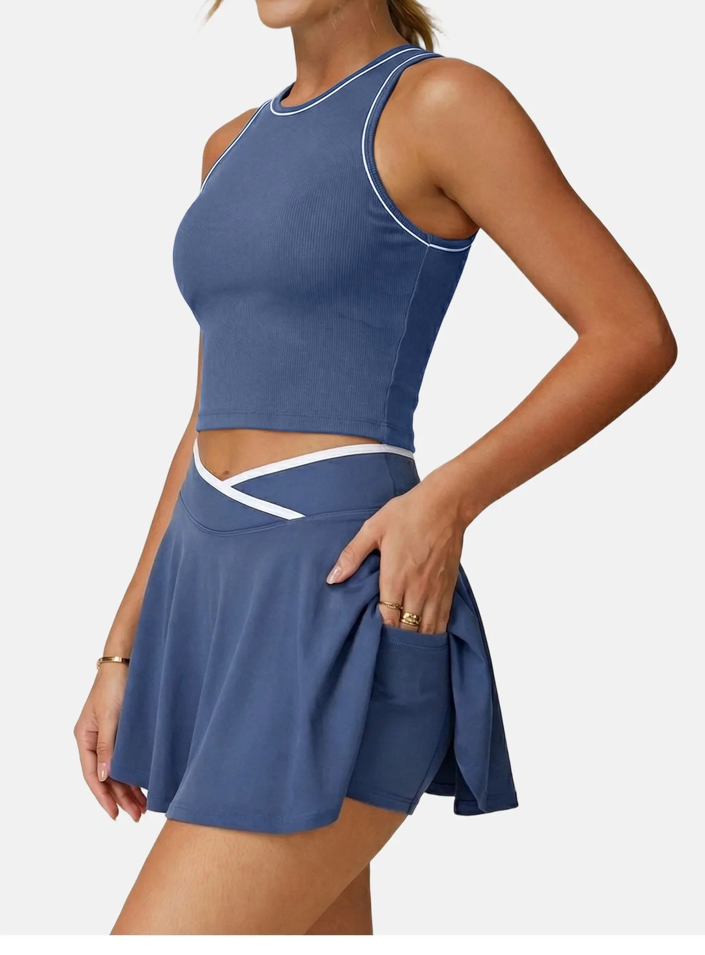 Yogaleven Crop Tank Top – Afneembare Pads