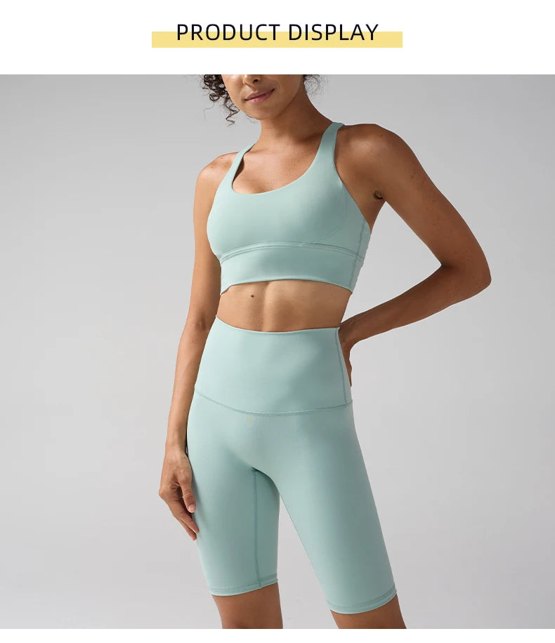 Yogaleven Shorts Set – Cross BH & High Waist Shorts