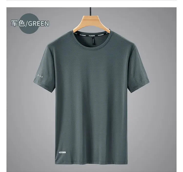 Heren Ice Silk T-shirt – Oversized & Sneldrogend