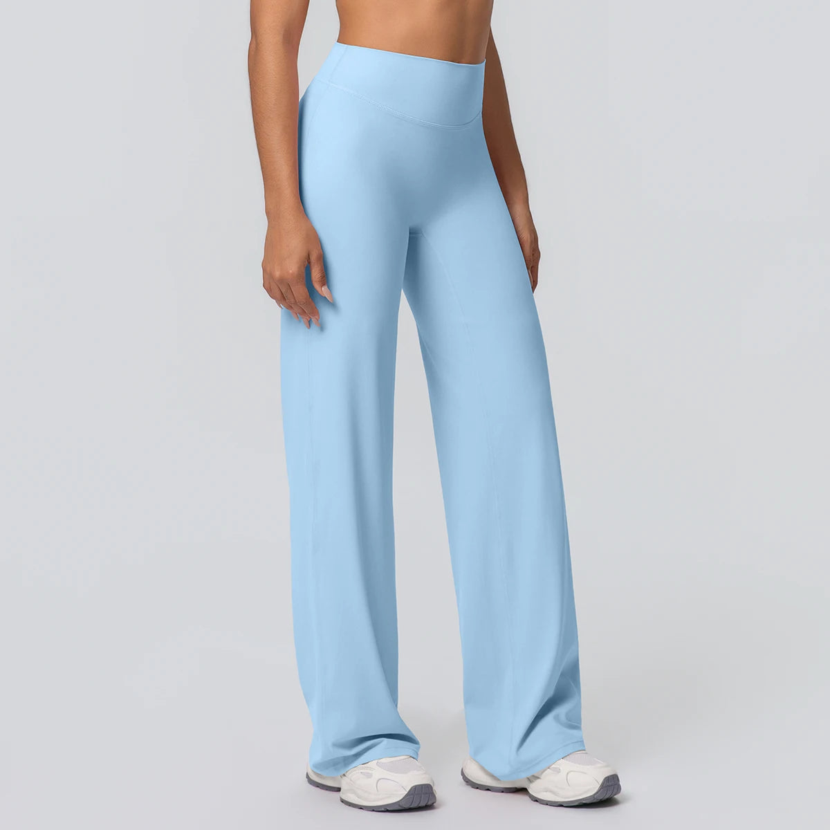 Dames Ademende Wijde Pijp Yogabroek – High Waist Sportbroek voor Buiten & Gym