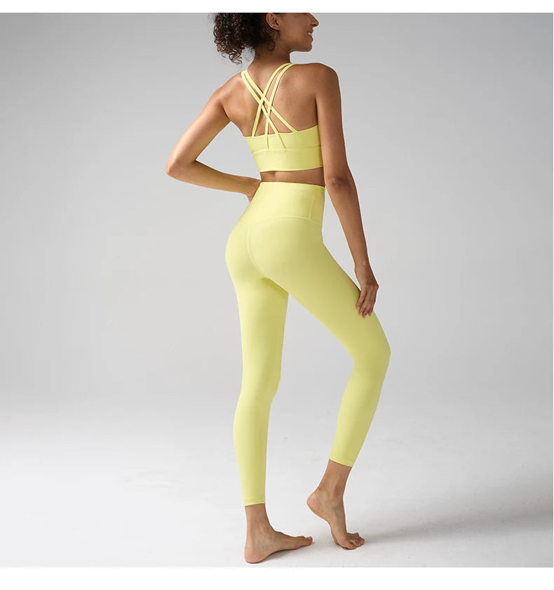 Yogaleven 2-delig Set – High Waist Legging & BH Pitaya