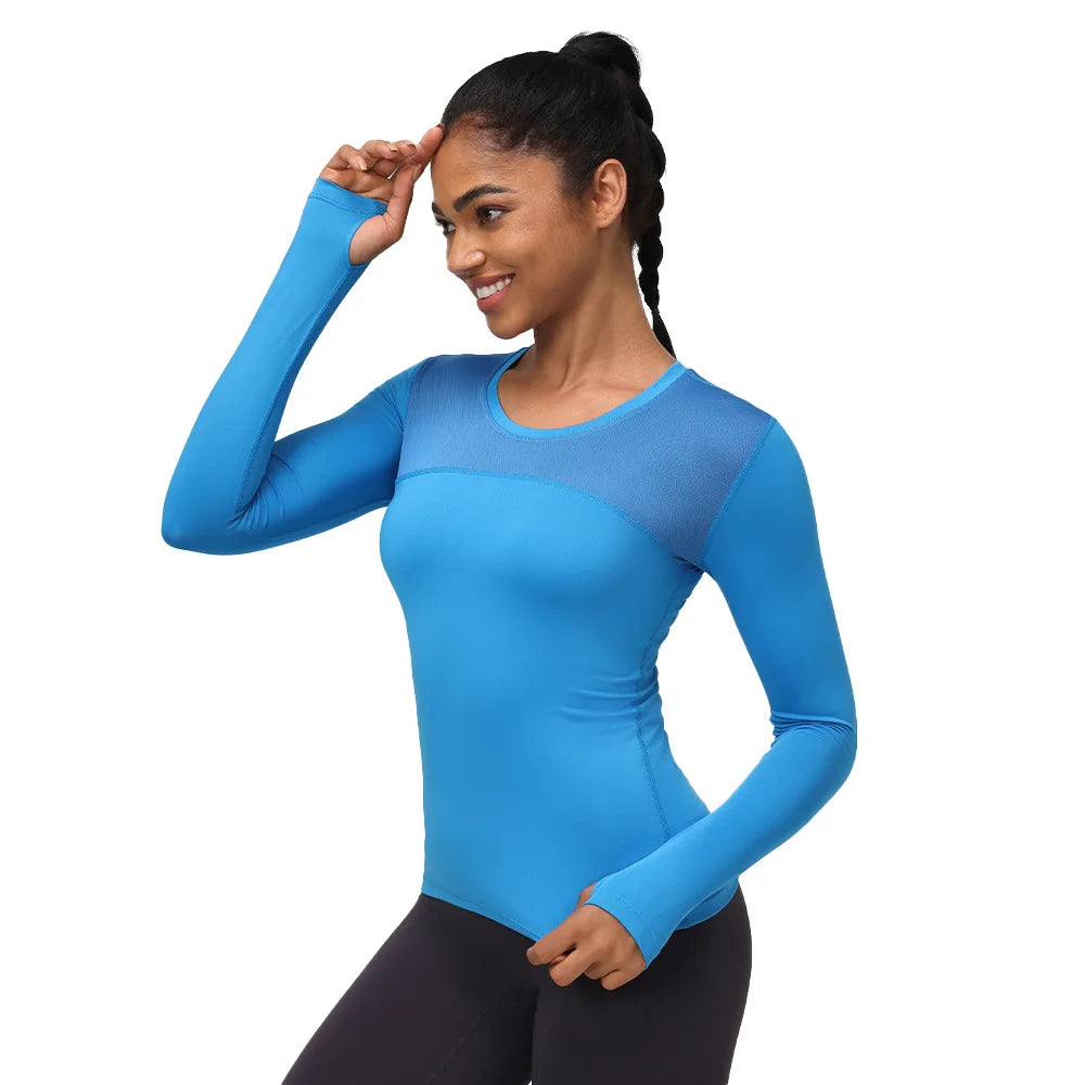 Yogaleven Mesh Shirt – Lange Mouw Sneldrogend