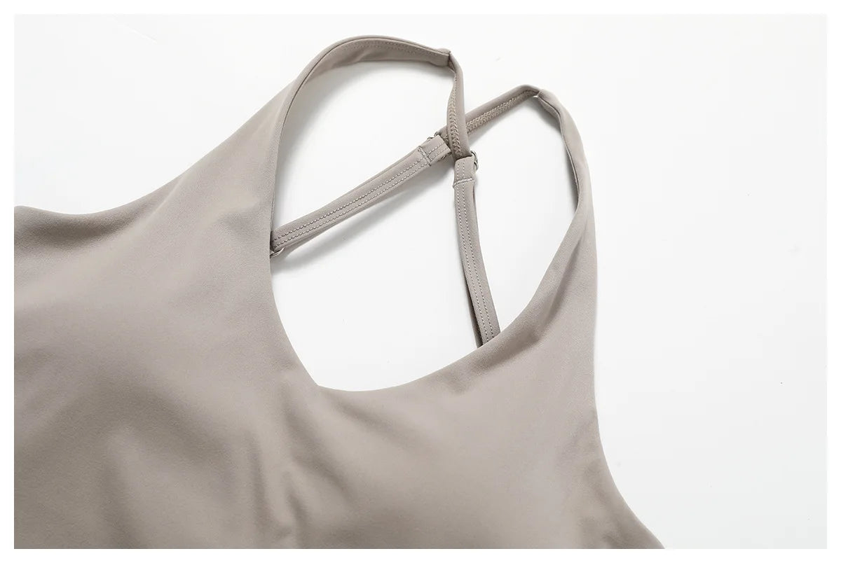 Dames Sport BH - Ademende Fitness Top met Push-Up