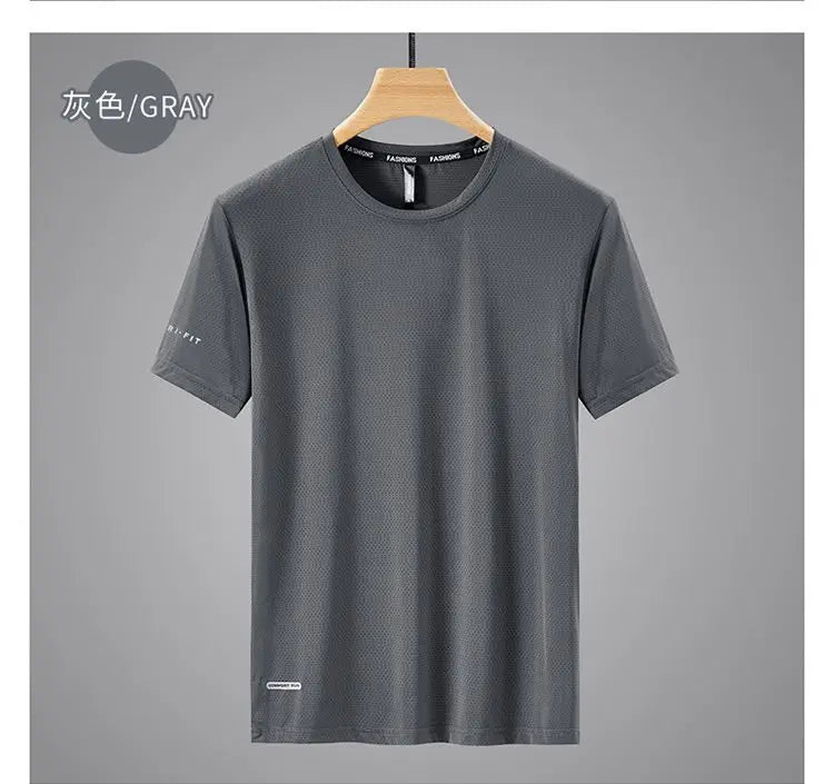 Heren Ice Silk T-shirt – Oversized & Sneldrogend