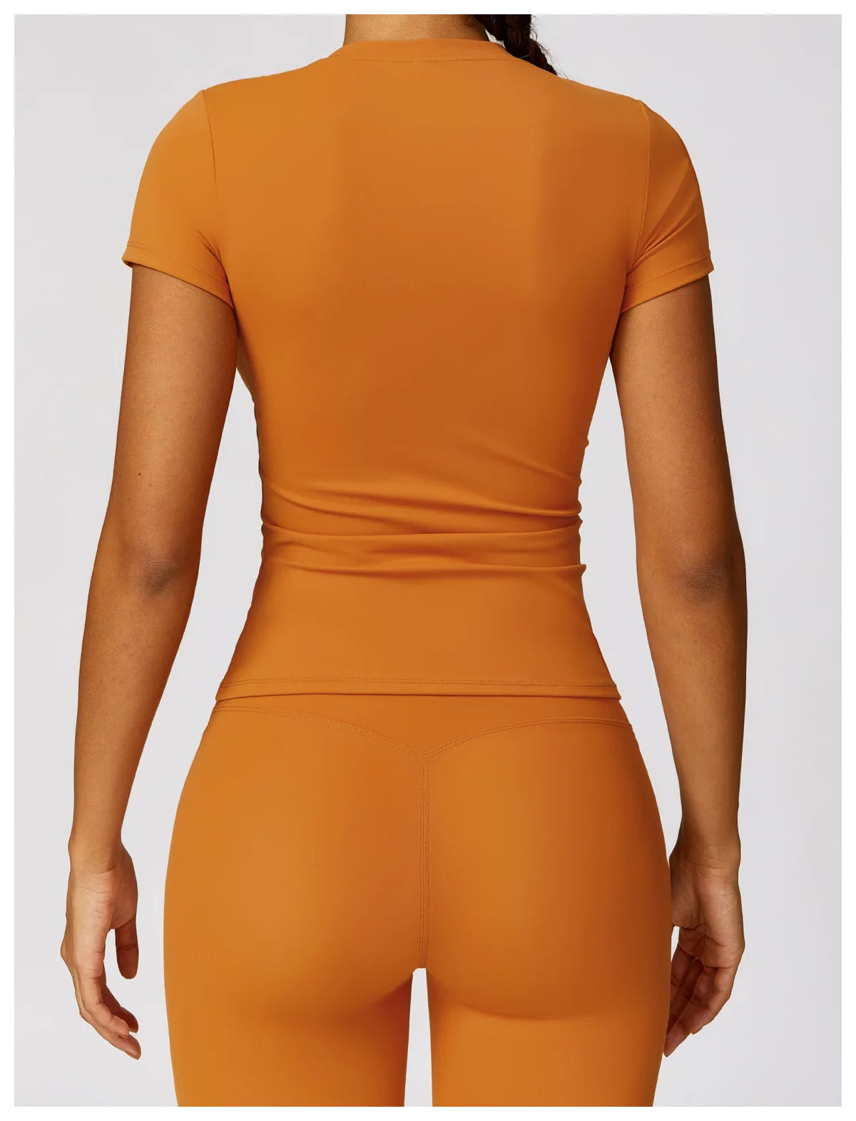 Dames Yoga Top Naadloos - Sexy Sport Shirt Korte Mouw