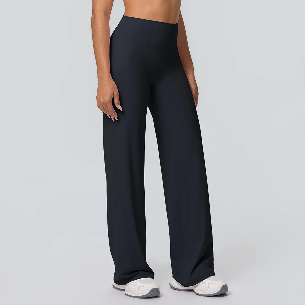 Dames Ademende Wijde Pijp Yogabroek – High Waist Sportbroek voor Buiten & Gym
