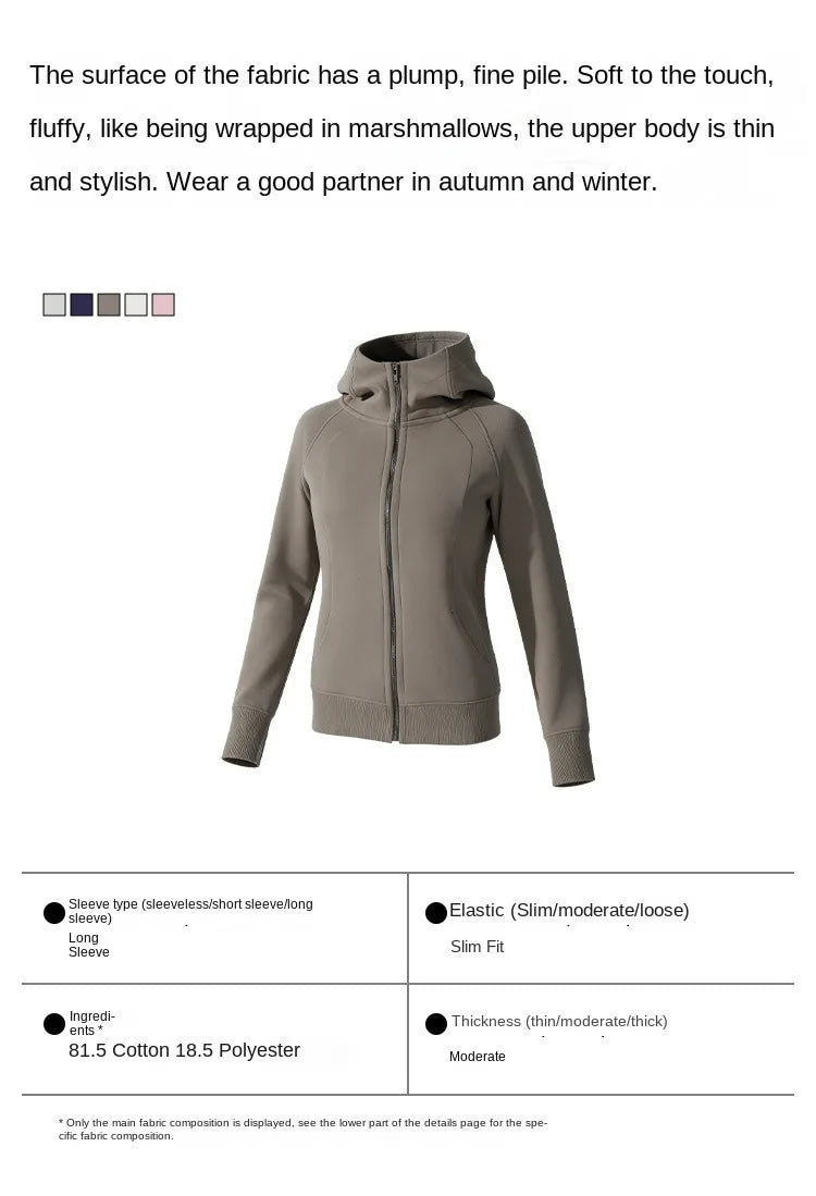 Yogaleven Fleece Hoodie – Slim Fit Winter