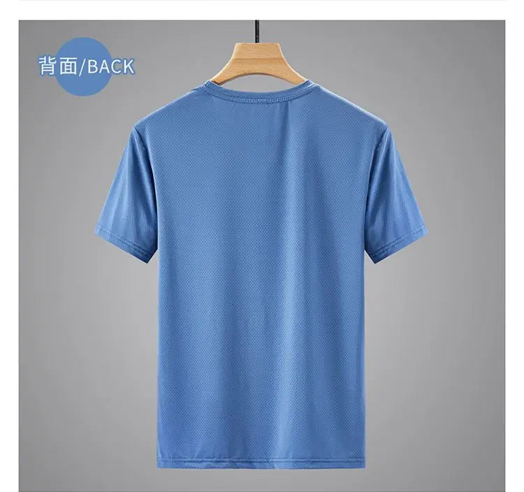 Heren Ice Silk T-shirt – Oversized & Sneldrogend
