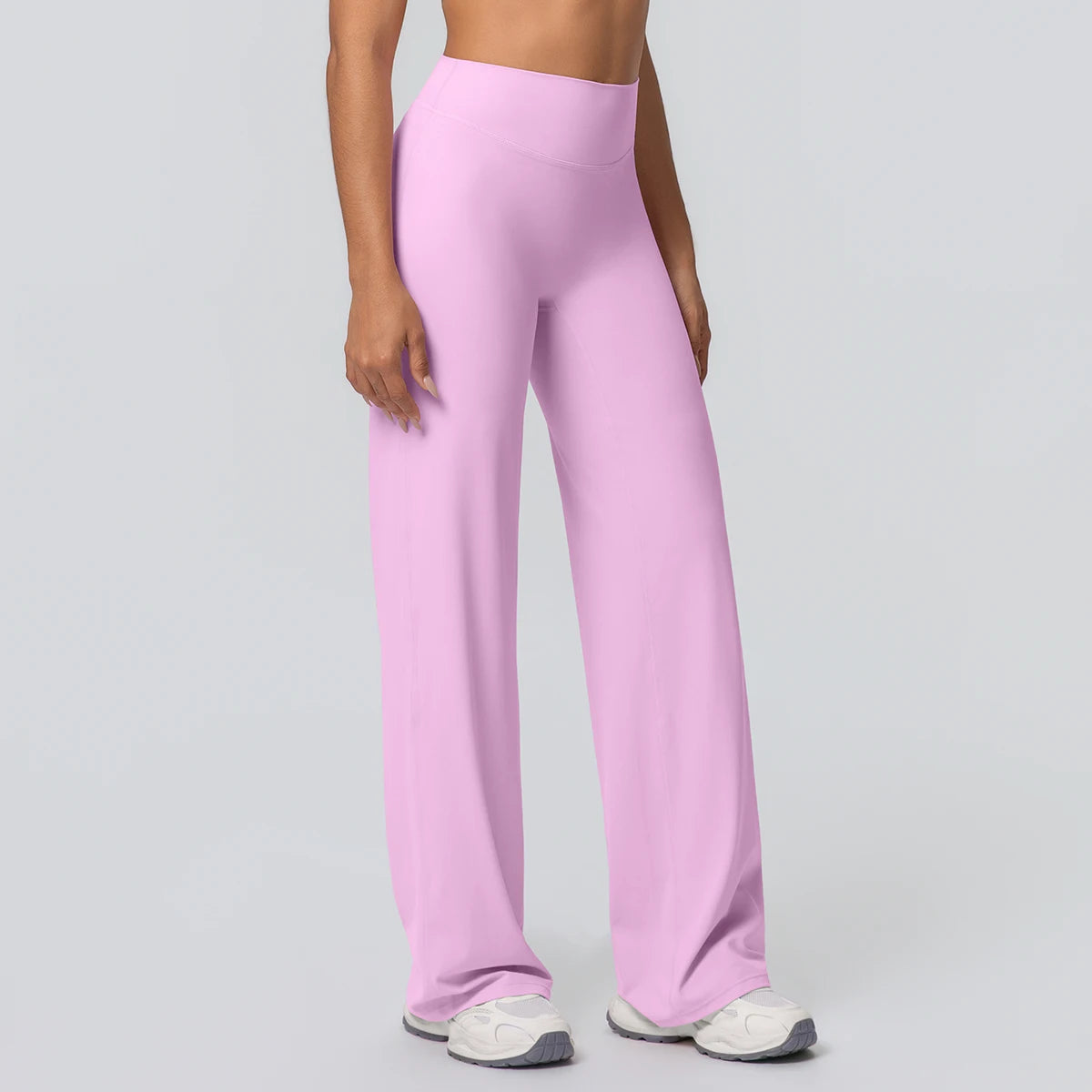 Dames Ademende Wijde Pijp Yogabroek – High Waist Sportbroek voor Buiten & Gym