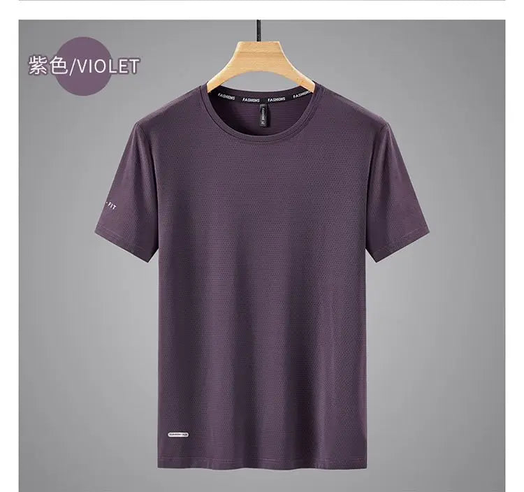 Heren Ice Silk T-shirt – Oversized & Sneldrogend