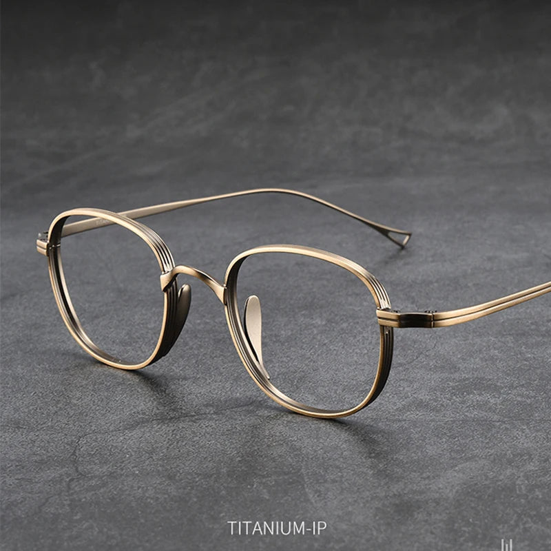 Japanse Titanium Bril – Retro Rechthoekig Montuur Unisex