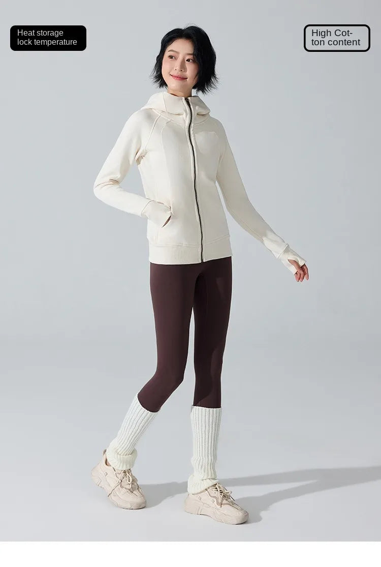 Yogaleven Fleece Hoodie – Slim Fit Winter
