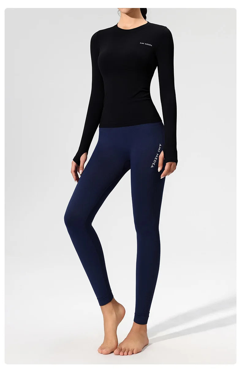Yogaleven Compressie Top – Lange Mouw Crew Neck
