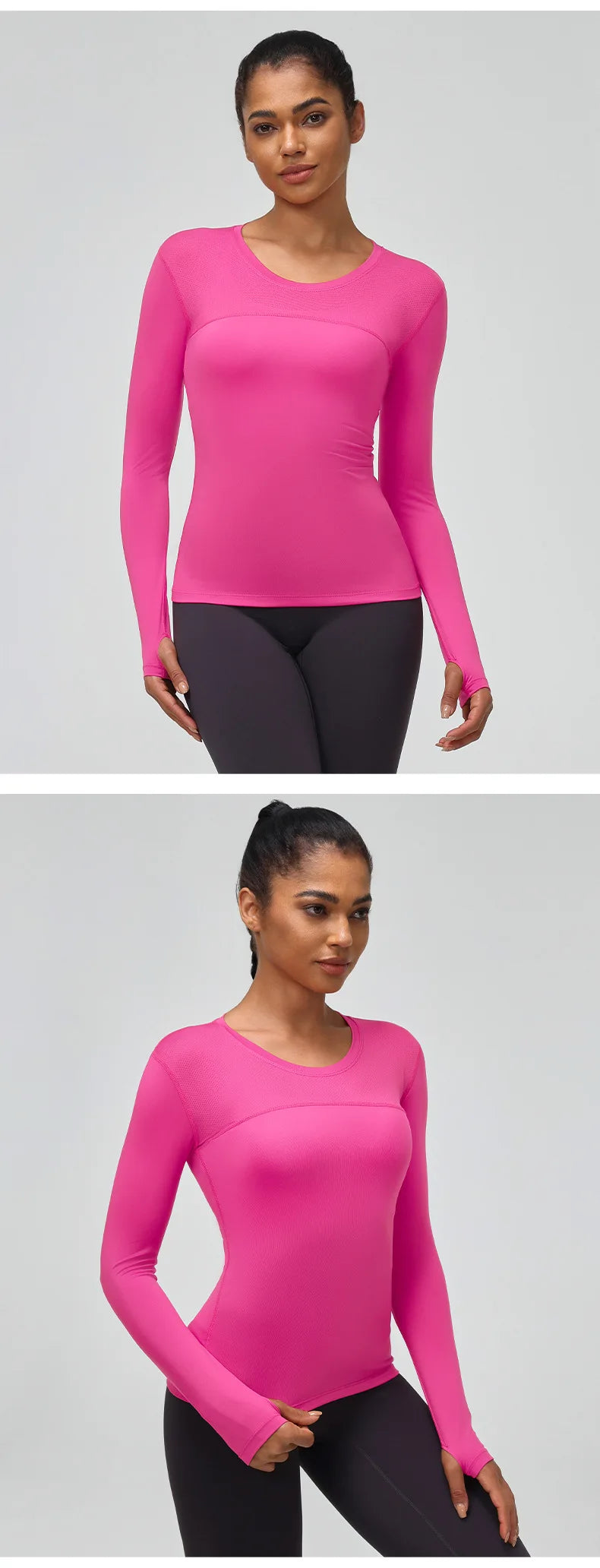 Yogaleven Mesh Shirt – Lange Mouw Sneldrogend
