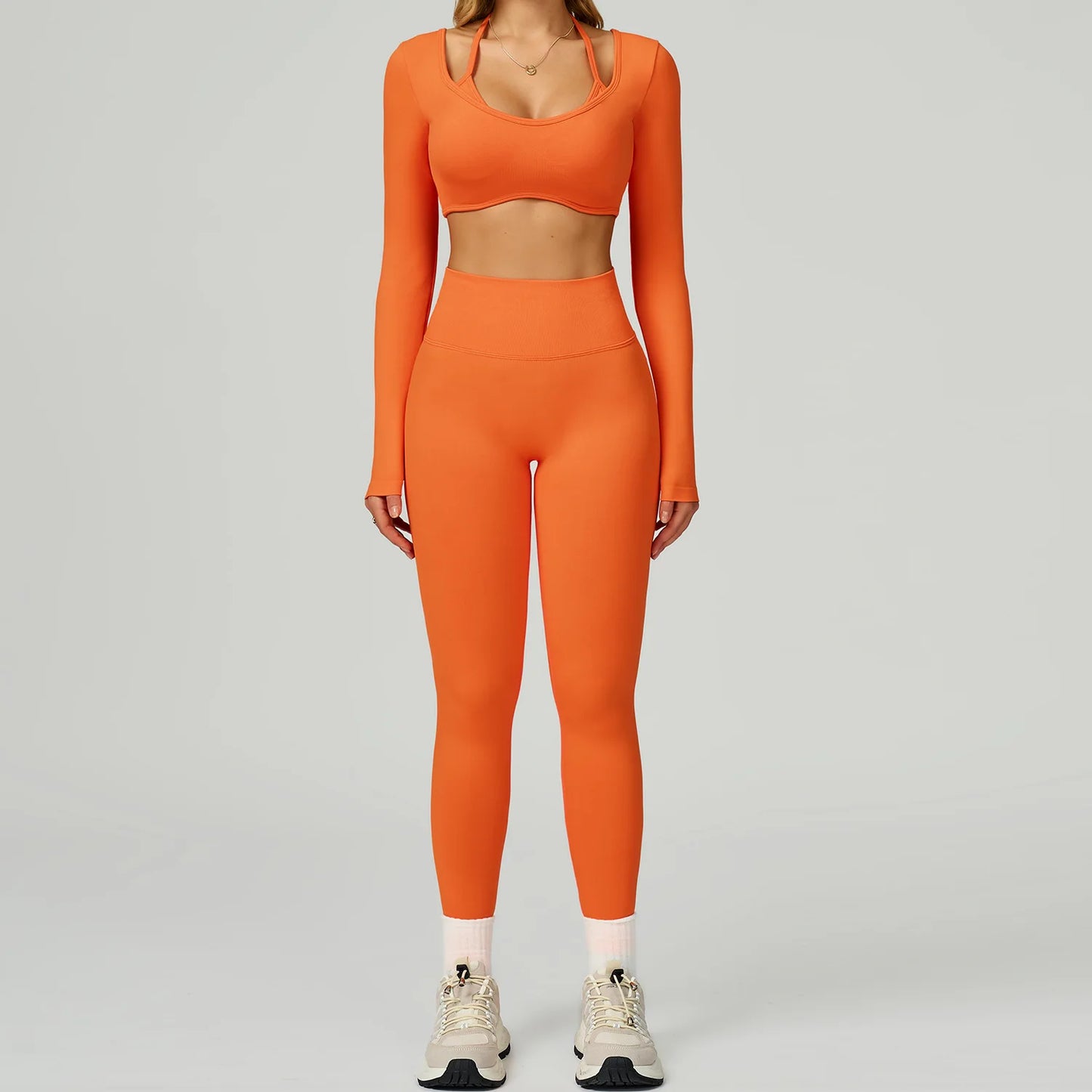 Yogaleven Flow Set – Lange Mouw Crop Top & Legging