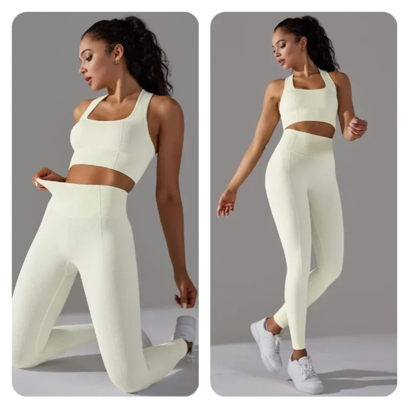 Yogaleven Naadloze Set – Sportlegging & Vest