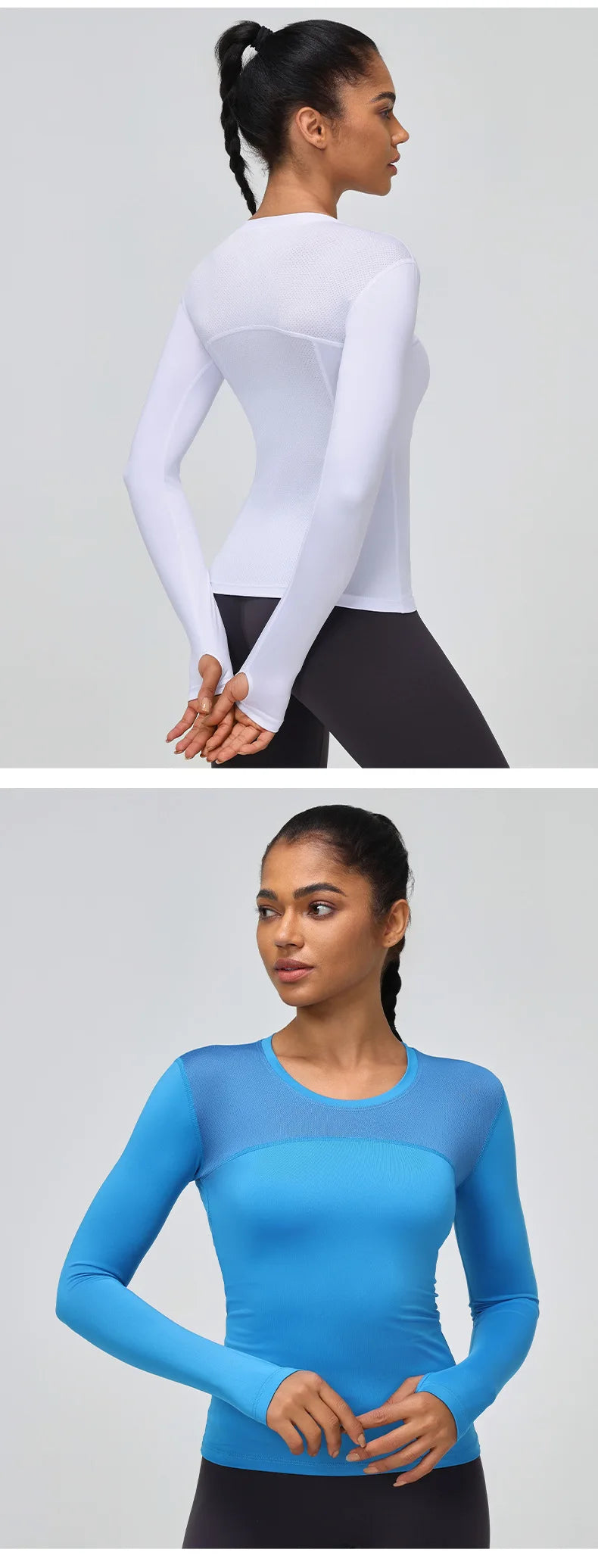 Yogaleven Mesh Shirt – Lange Mouw Sneldrogend