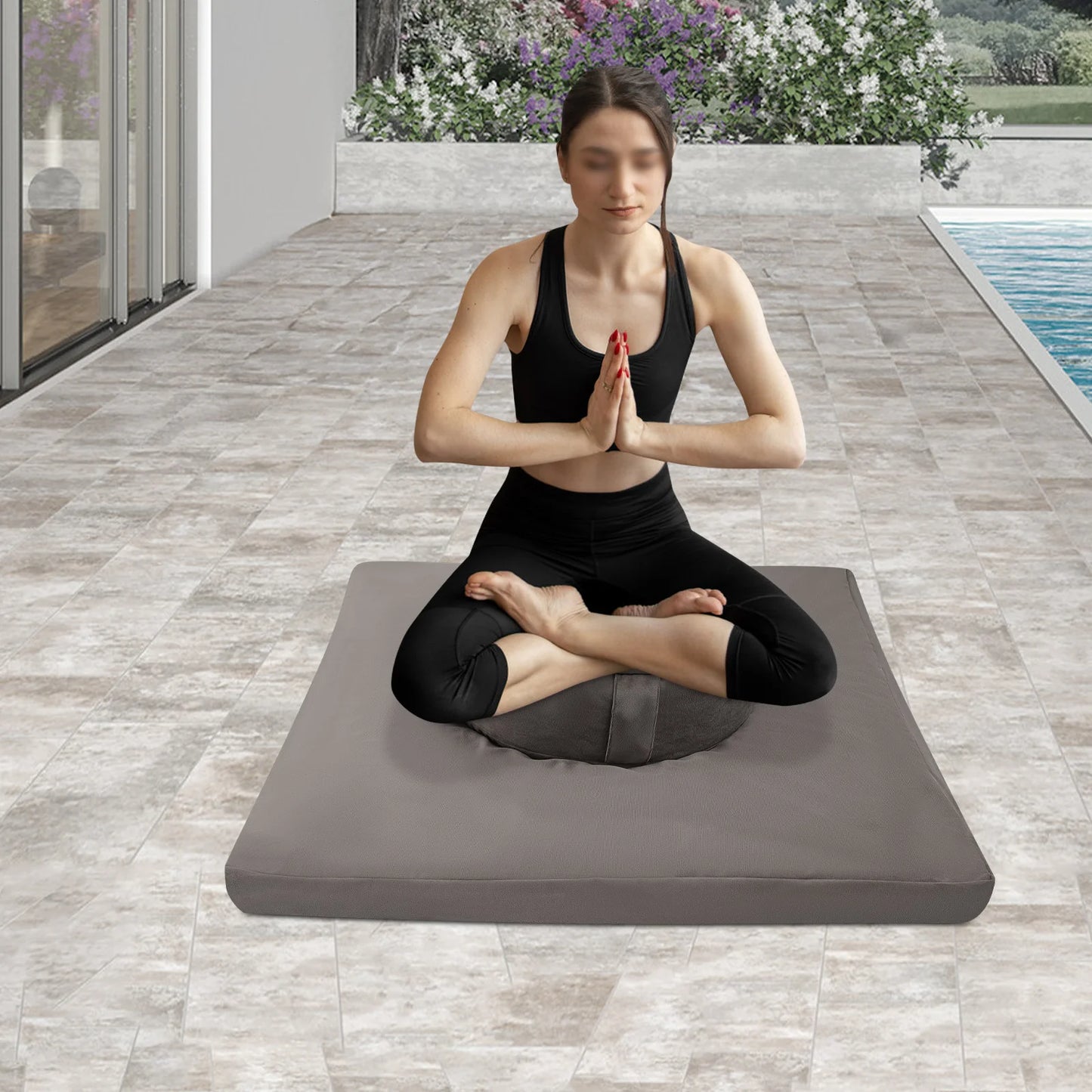 Meditatie Kussen Set - Rond & Vierkant Fluweel met Boekweit Vulling
