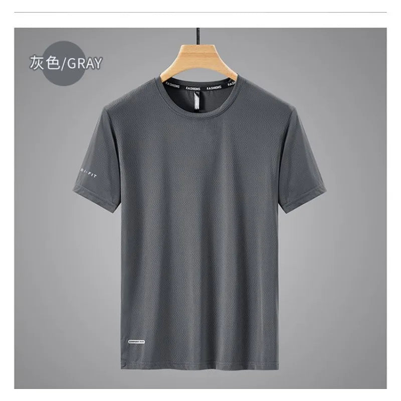 Heren Ice Silk T-shirt – Oversized & Sneldrogend