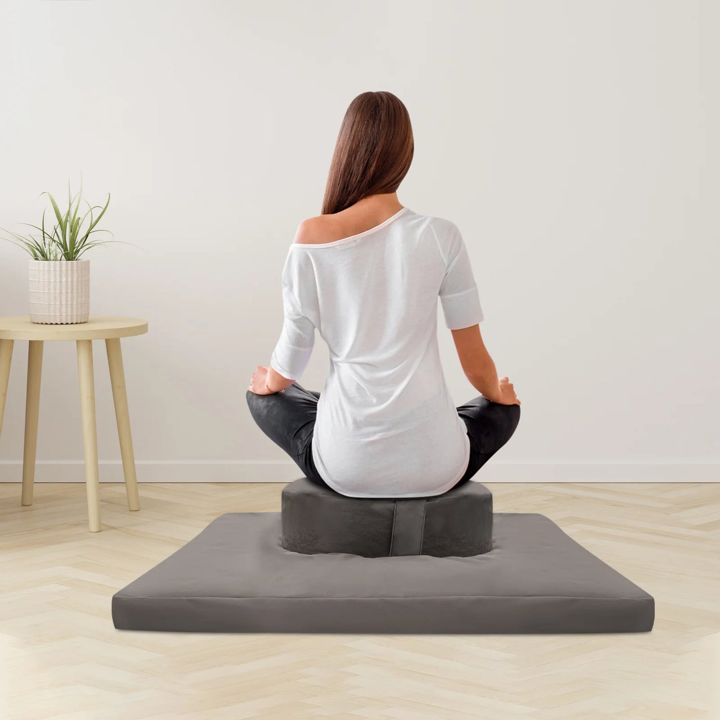 Meditatie Kussen Set - Rond & Vierkant Fluweel met Boekweit Vulling
