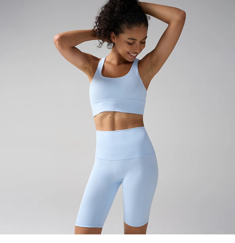 Yogaleven Shorts Set – Cross BH & High Waist Shorts