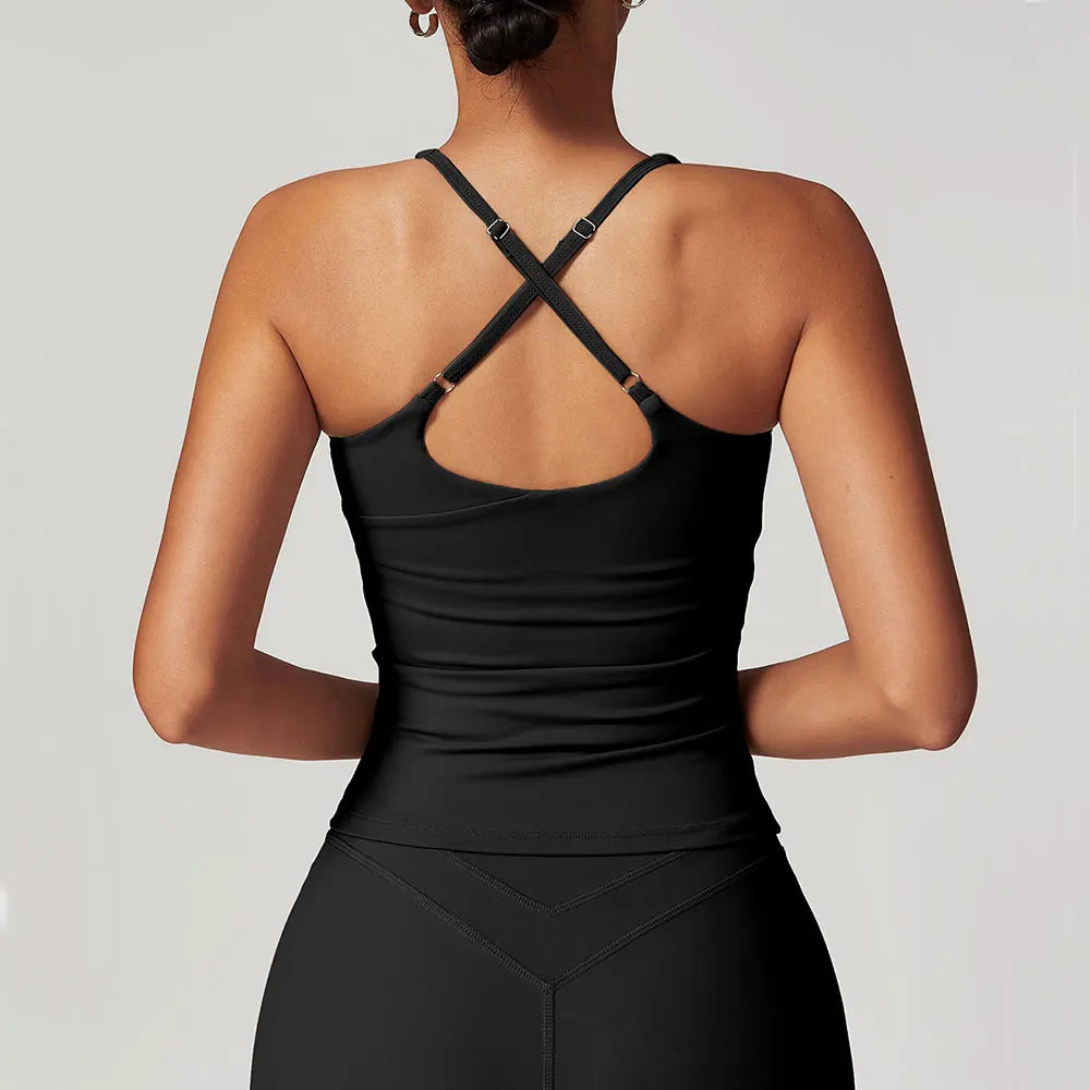 Dames Sport BH - Ademende Fitness Top met Push-Up