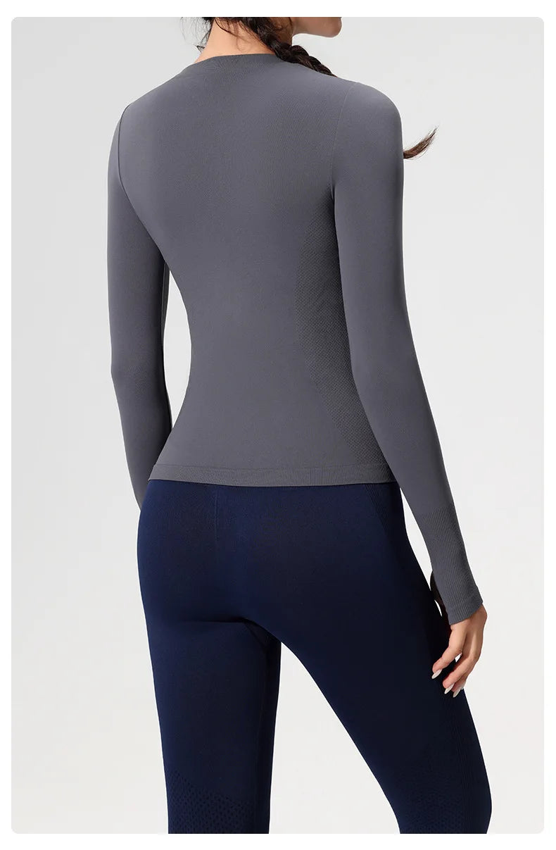 Yogaleven Compressie Top – Lange Mouw Crew Neck