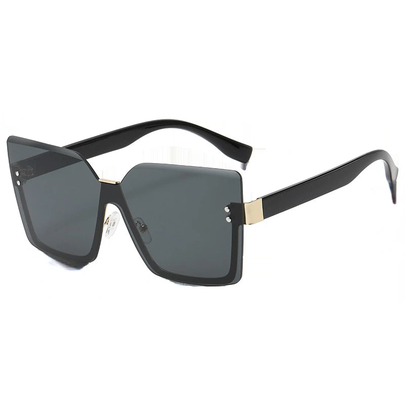 Gradient Rimless Square Sunglasses Women Brand Desiginer 2022 Vintage Green Pink Sun Glasses Ladies Shades Eyewear