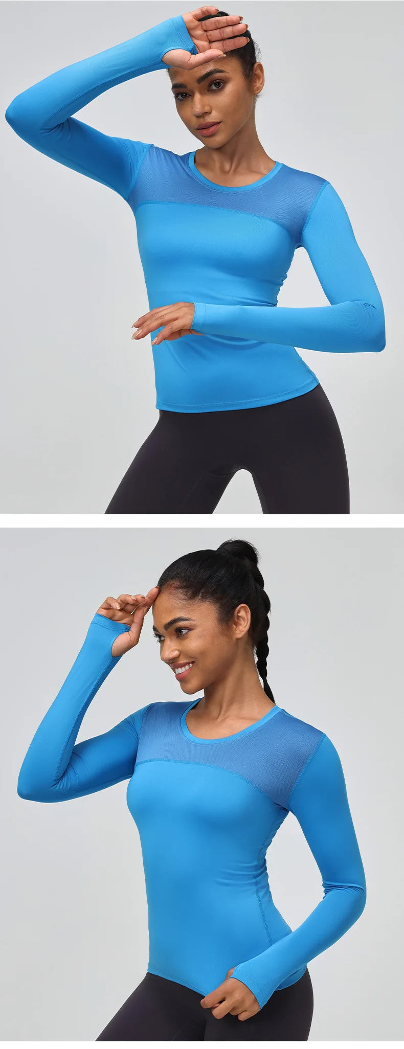 Yogaleven Mesh Shirt – Lange Mouw Sneldrogend