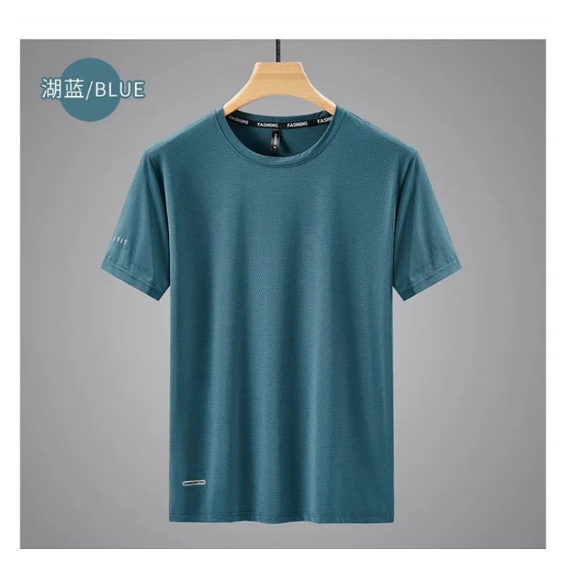 Heren Ice Silk T-shirt – Oversized & Sneldrogend