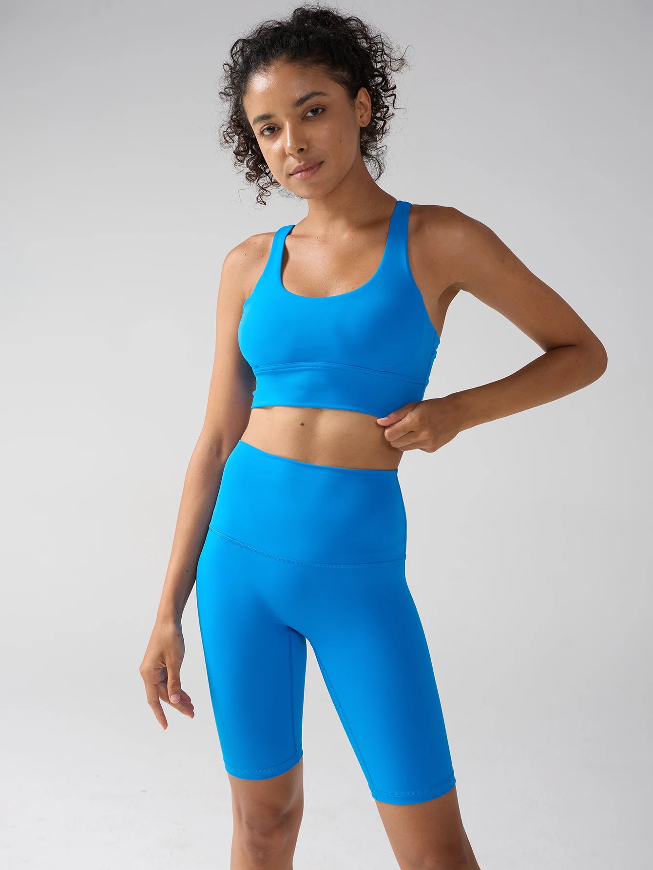 Yogaleven Shorts Set – Cross BH & High Waist Shorts