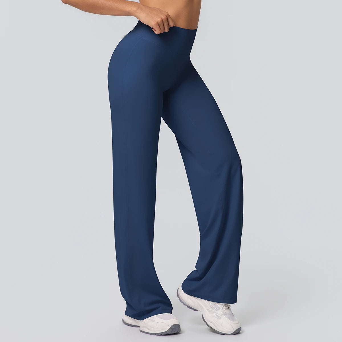 Dames Ademende Wijde Pijp Yogabroek – High Waist Sportbroek voor Buiten & Gym