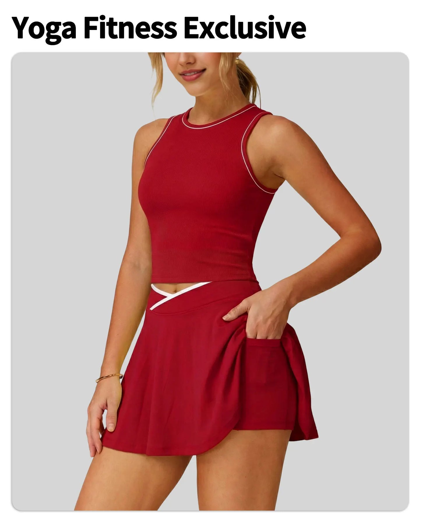 Yogaleven Crop Tank Top – Afneembare Pads