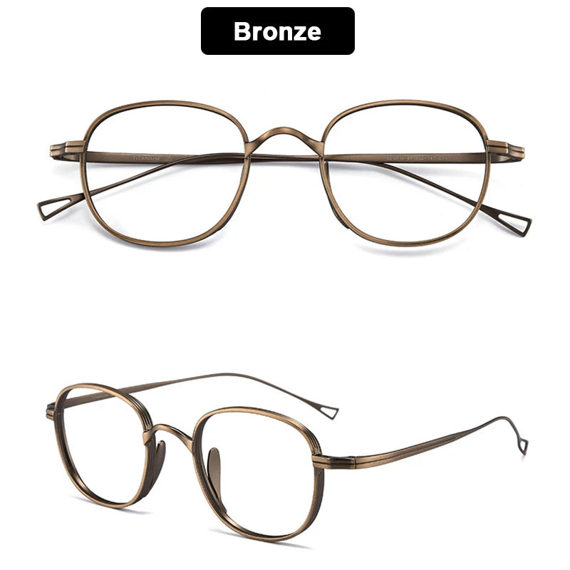 Japanse Titanium Bril – Retro Rechthoekig Montuur Unisex