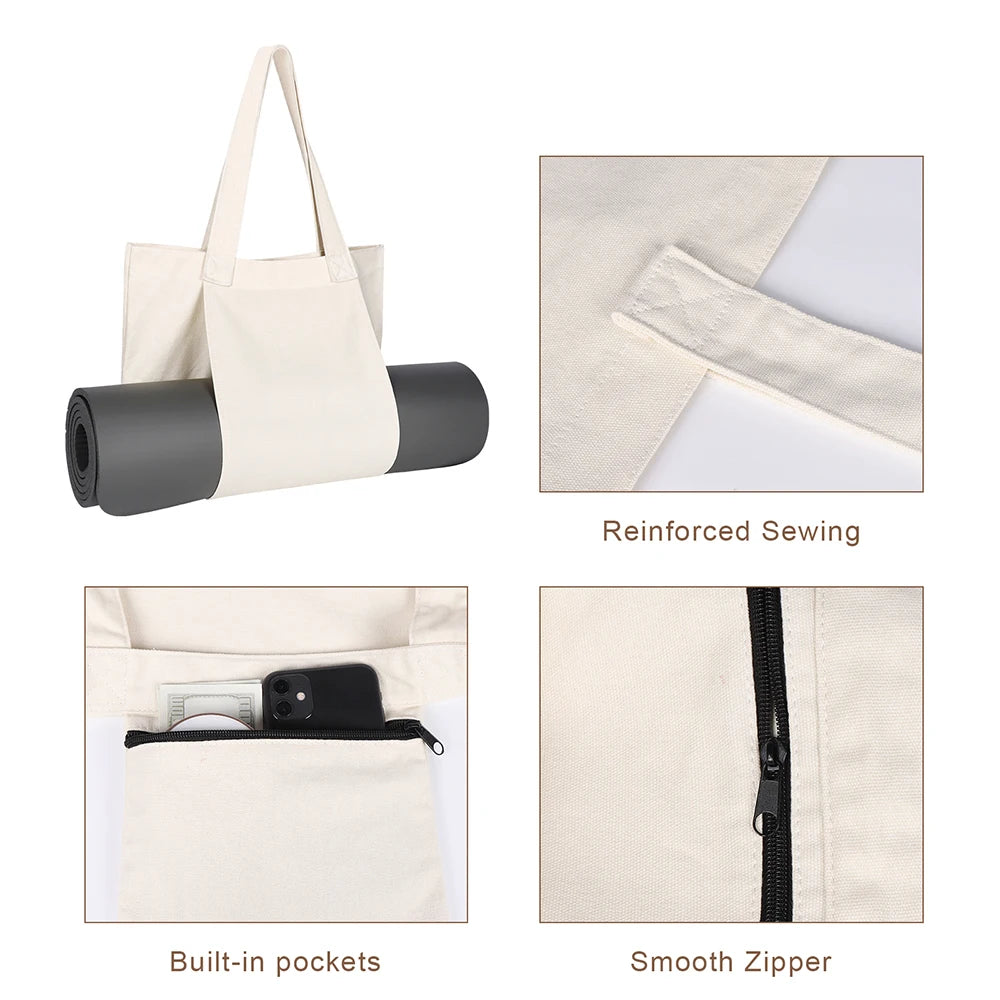 Yogamat Tas Canvas - Personaliseerbaar Met Logo