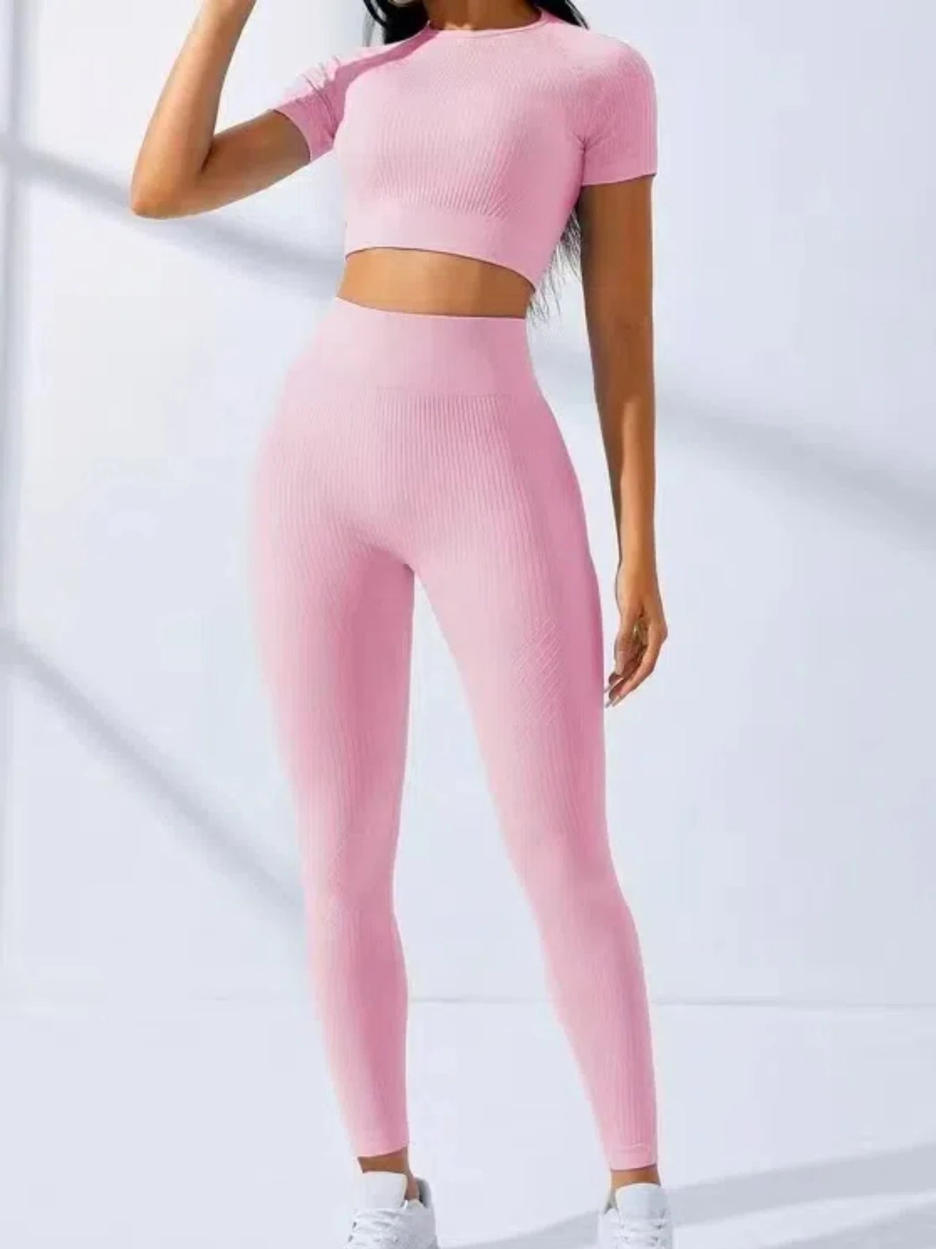 Yogaleven Naadloze Set – Legging & Crop Top