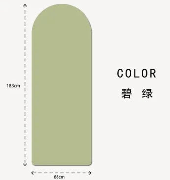 Yogamat Natuurlijk Rubber - Ovaal Gebogen 183x68cm 5mm Dik