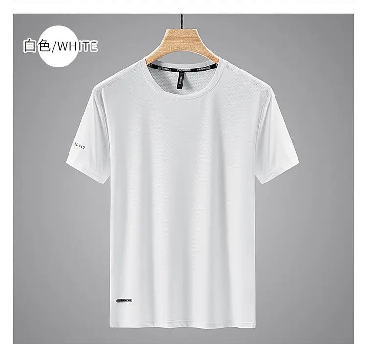 Heren Ice Silk T-shirt – Oversized & Sneldrogend