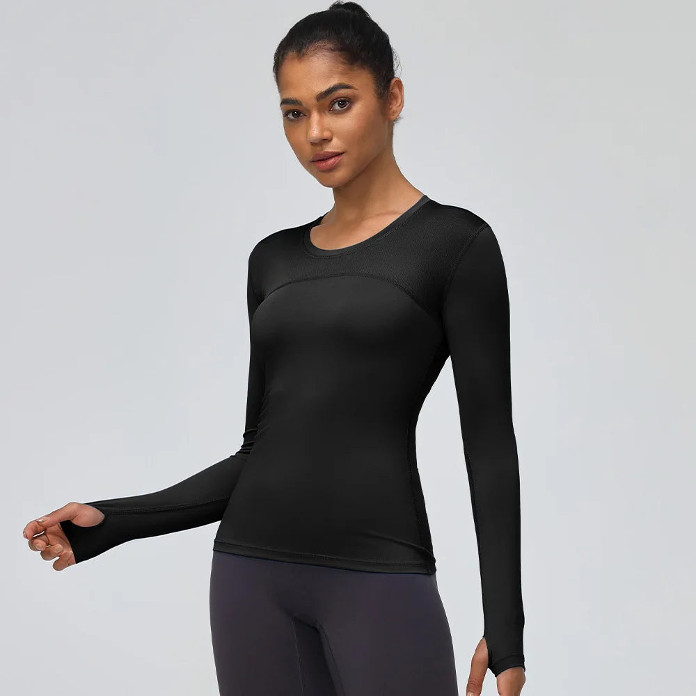 Yogaleven Mesh Shirt – Lange Mouw Sneldrogend