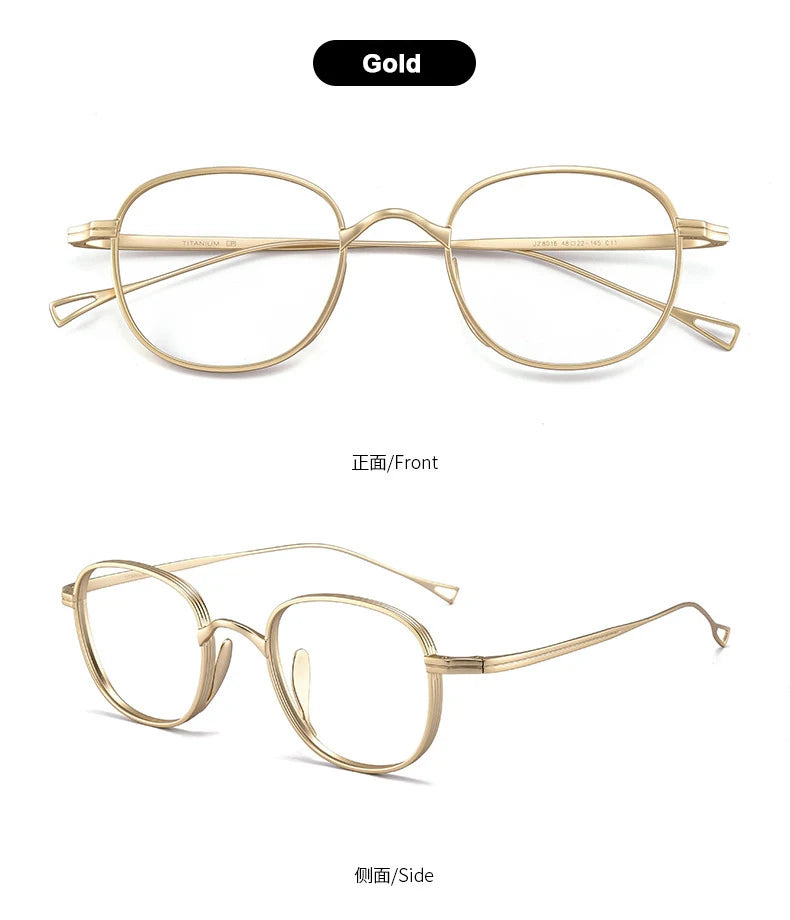 Japanse Titanium Bril – Retro Rechthoekig Montuur Unisex