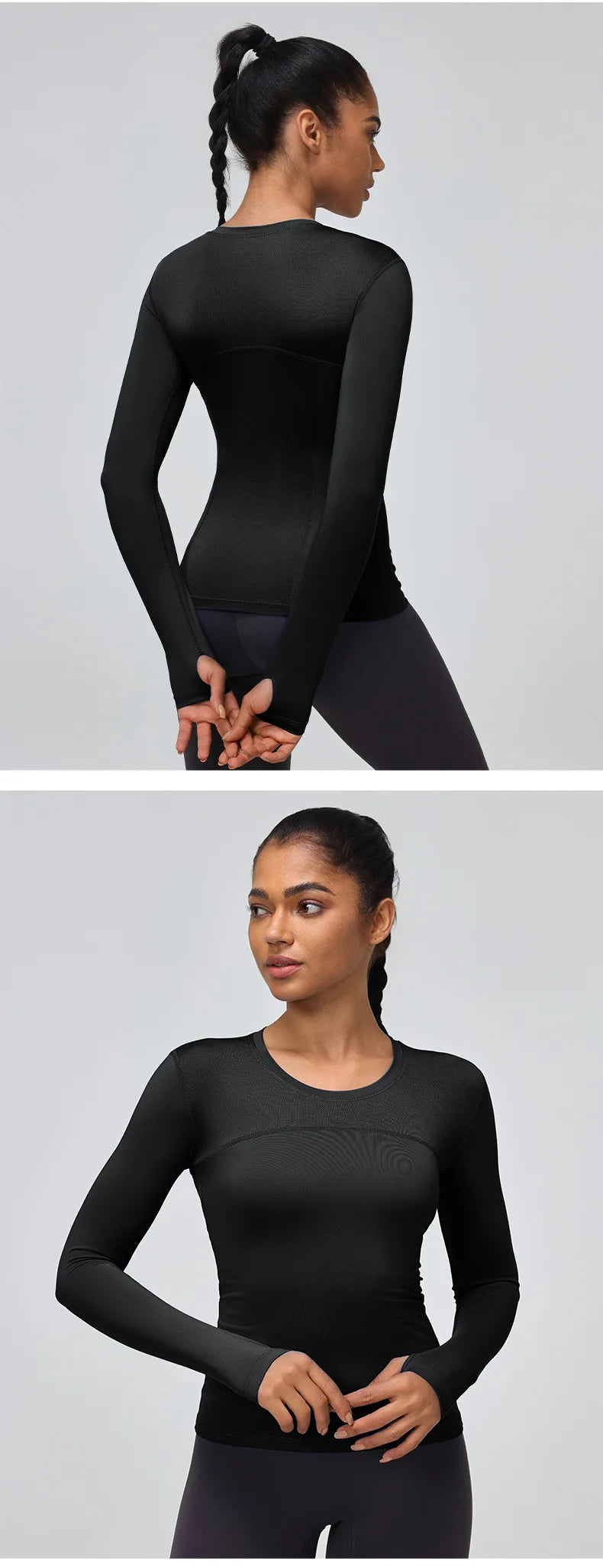 Yogaleven Mesh Shirt – Lange Mouw Sneldrogend