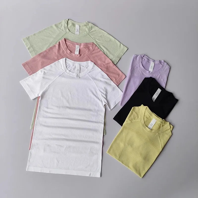 Yoga Shirt Naadloos - Korte Mouw